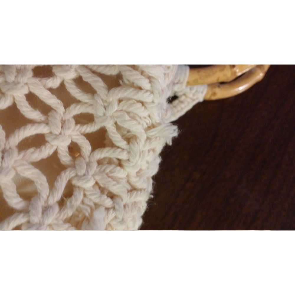 Mid Century Crochet Purse with handles, Giannini handbag - Picture 5 of 5